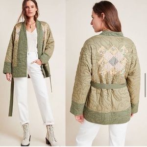 Anthropologie quilted patchwork kimono jacket PXS